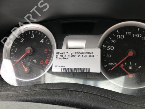 Used Instrument cluster RENAULT CLIO III (BR0/1, CR0/1) 1.5 dCi (88 hp) 22122697