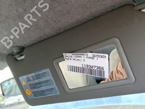 Used Right sun visor Right sun visor DACIA LOGAN (LS_) 1.6 (LS0B, LS0D, LS0F, LS0H) (87 hp) 31655114 31655114