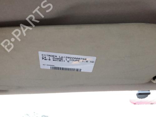 Used Left sun visor CITROËN C4 Coupe (LA_) 1.6 HDi (109 hp) 21680815