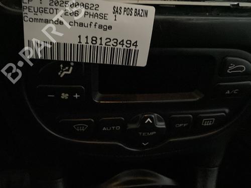 Commande Chauffage PEUGEOT 206 Hatchback (2A/C) 2.0 HDI 90 | BP30939260I5