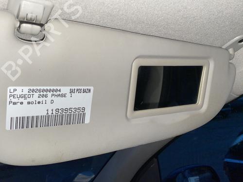 right-sun-visor-peugeot-206-hatchback-2ac-1998-1999-2000-2001-2002-2003-2004-2005-2006-2007-2008-2009-2010-2011-2012-31691315 main image