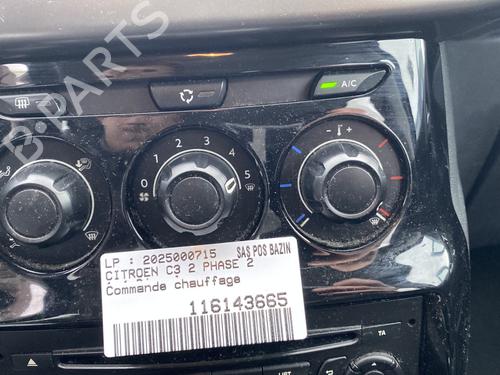 Climate control CITROËN C3 II (SC_) 1.4 HDi 70 (SC8HZC, SC8HR0, SC8HP4) | BP30567385I5 - Image 2