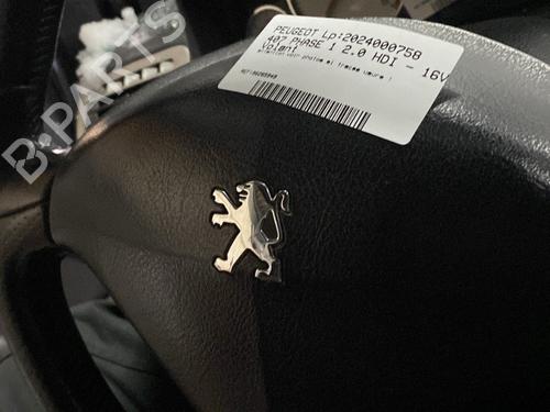 Steering wheel PEUGEOT 407 (6D_) 2.0 HDi 135 (6DRHRH, 6DRHRE, 6DRHRG, 6DRHRJ) | BP21492612C49 