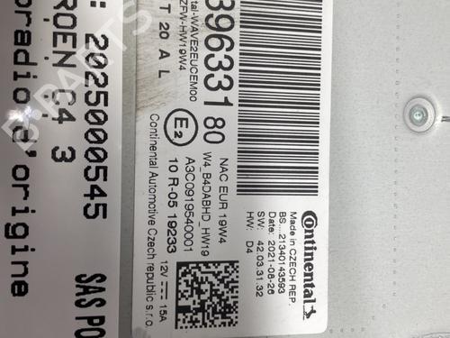 Radio CITROËN C4 III (BA_, BB_, BC_) ë-C4 (BCZKXC, BZCKSC) | BP29918735E6