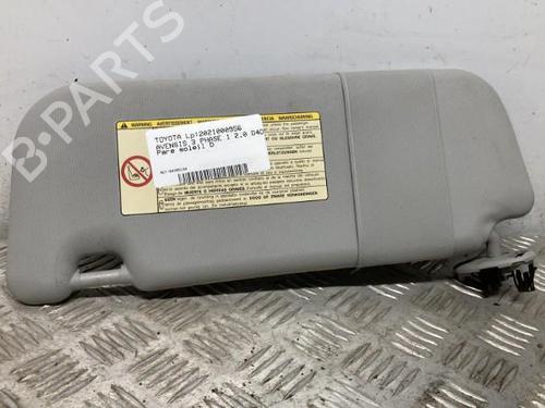 Used Right sun visor TOYOTA AVENSIS Saloon (_T27_) 2.0 D-4D (ADT270_, ADT270R) (126 hp) 22118364