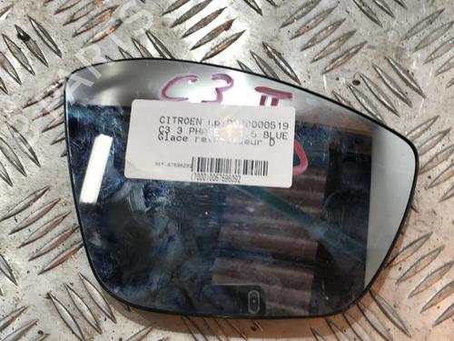 Used Right mirror glass CITROËN C3 III (SX) 1.6 BlueHDi 75 (75 hp) 20173987