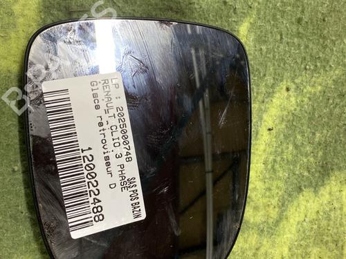 Used Right mirror glass RENAULT CLIO III (BR0/1, CR0/1) 1.5 dCi (BR17, CR17) (86 hp) 31944219