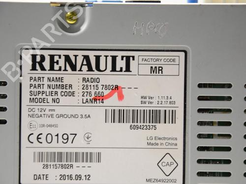 Radio RENAULT MEGANE IV Hatchback (B9A/M/N_) 1.5 dCi 110 (B9A3) | BP32783121E6 - Image 2