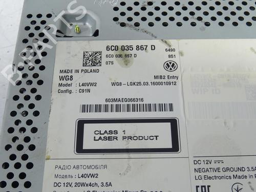 Radio VW POLO V (6R1, 6C1) 1.2 TSI 16V | BP31070533E6