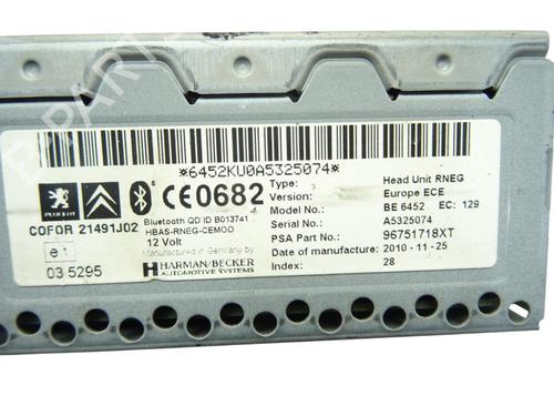 Used Radio Radio PEUGEOT 807 (EB_) 2.0 HDi (163 hp) 36338722 36338722