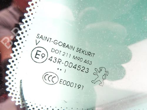 Rear left quarter glass PEUGEOT 3008 I MPV (0U_)  | BP26713624C93 