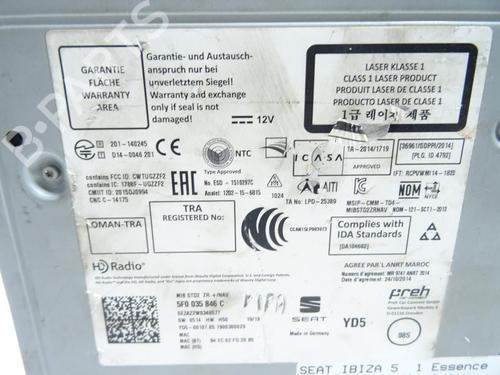 Radio SEAT IBIZA V (KJ1, KJG) 1.0 TSI | BP21970938E6 