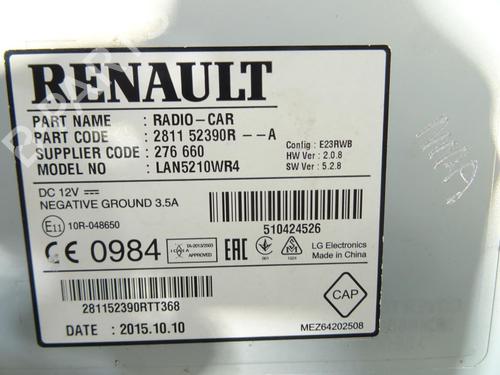 Radio RENAULT CLIO IV (BH_) 0.9 TCe 90 (BHNF, BHMA, BHMH, BHJK, BHJR) | BP23788489E6 