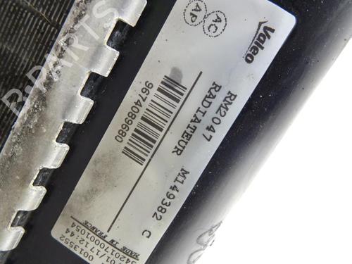 Used Water radiator Water radiator PEUGEOT PARTNER Box Body/MPV 1.6 BlueHDi 100 (100 hp) 20062019 20062019