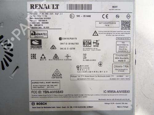 Radio RENAULT CLIO V (B7_) 1.0 TCe 100 (B7MT) | BP29066074E6 