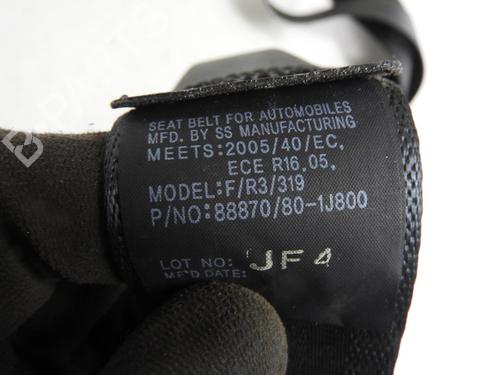 Used Front right seatbelt Front right seatbelt HYUNDAI i20 I (PB, PBT) 1.2 (86 hp) 20054961 20054961