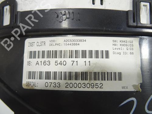 Instrument cluster MERCEDES-BENZ M-CLASS (W163) ML 400 CDI (163.128) | BP20038604C47 