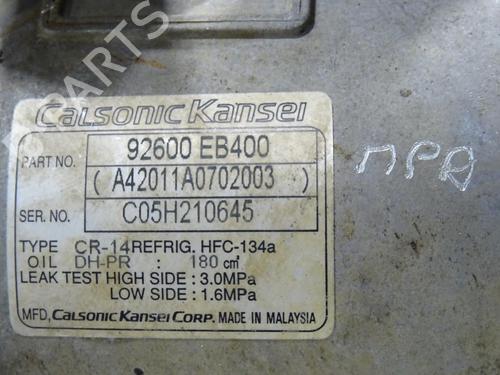 AC compressor NISSAN NAVARA NP300 (D40) 2.5 dCi 4WD | BP20690307M34