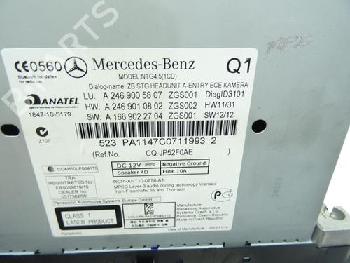 Used Radio Radio MERCEDES-BENZ B-CLASS Sports Tourer (W246, W242) B 180 CDI (246.200) (109 hp) 34184467 34184467