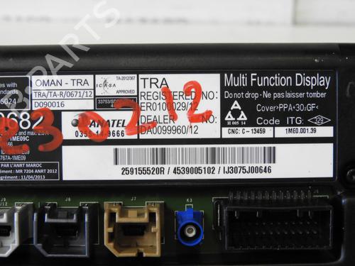 Used Display monitor Display monitor SMART FORTWO Coupe (453) 1.0 (453.342, 453.343) (71 hp) 25269024 25269024