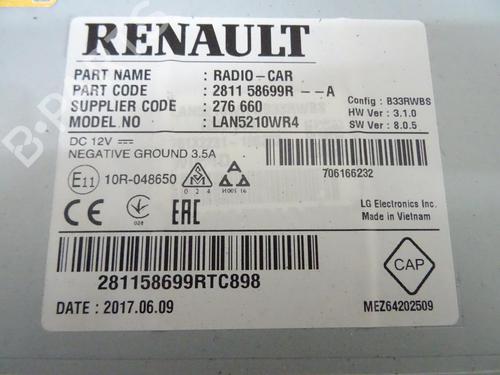 Radio RENAULT CLIO IV (BH_) 1.5 dCi 90 | BP20052647E6 