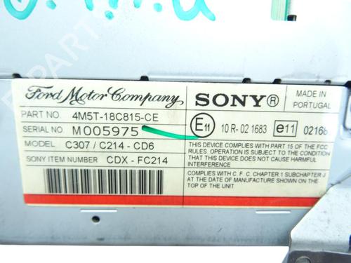 Radio FORD FOCUS C-MAX (DM2) 1.6 TDCi | BP34167138E6  - Image 5