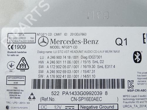 Radio MERCEDES-BENZ GLA-CLASS (X156)  | BP29301082E6 