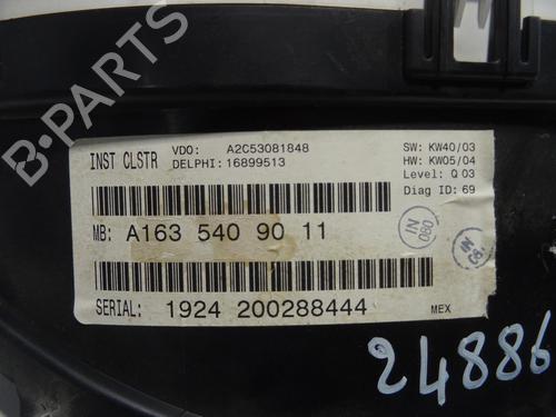 Instrument cluster MERCEDES-BENZ M-CLASS (W163) ML 400 CDI (163.128) | BP20670858C47 