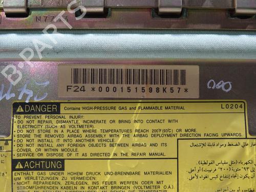 Passenger airbag TOYOTA LAND CRUISER 90 (_J9_) 3.0 TD (KZJ90_, KZJ95_, KZJ90R, KZJ95R, KZJ90W, KZJ95W) | BP22197505C10 