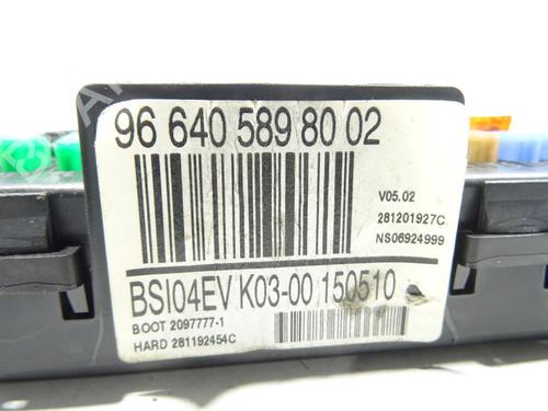 Fuse box CITROËN BERLINGO MULTISPACE (B9) 1.6 HDi 75 16V | BP25268541E1 