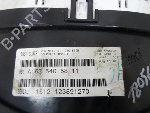 Instrument cluster MERCEDES-BENZ M-CLASS (W163) ML 270 CDI (163.113) | BP20057676C47 
