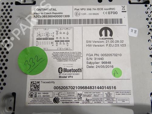 Used Radio Radio FIAT TIPO Hatchback (356_, 357_) 1.6 D (356HXG11) (114 hp) 27435960 27435960