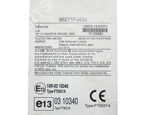 Radio SUBARU XV (_GP_) 2.0 D AWD (GPD) | BP36401470E6 - Image 2