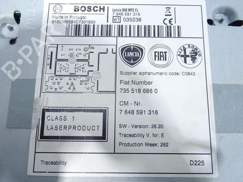 Radio LANCIA MUSA (350_) 1.3 D Multijet (350.AXM11, 350.AXM1A, 350.AXI1A) | BP27485290E6 