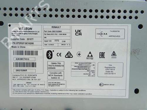 Radio NISSAN NV400 Van (X62, X62B)  | BP29422204E6 
