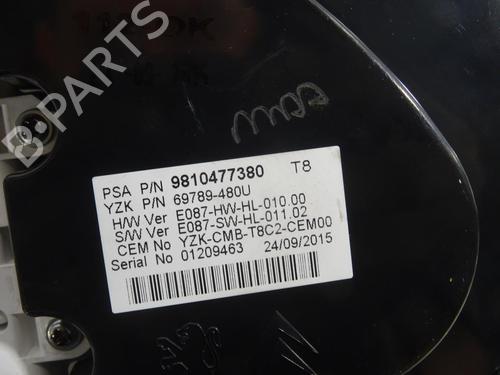 Instrument cluster PEUGEOT 5008 (0U_, 0E_) 2.0 HDi 150 / BlueHDi 150 | BP25594391C47 