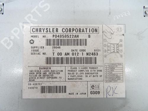 Used Radio Radio CHRYSLER SEBRING Convertible (JR) 2.7 V6 24V (203 hp) 20038977 20038977