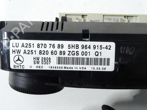 Climate control MERCEDES-BENZ GL-CLASS (X164) GL 500 4-matic (164.886) | BP30079421I5 