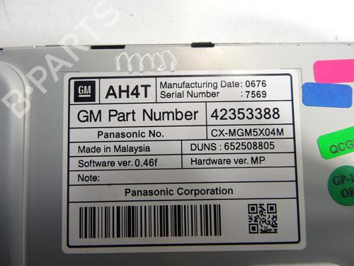 Display monitor OPEL ASTRA J GTC 2.0 OPC Turbo (08) | BP29543270C48 
