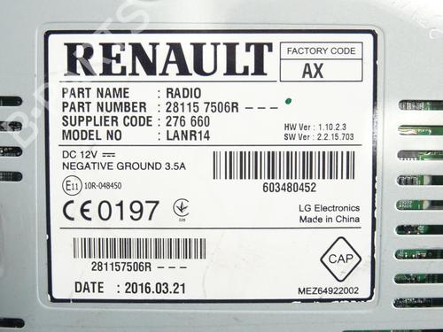 Used Radio Radio RENAULT MEGANE IV Hatchback (B9A/M/N_) 1.6 TCe 205 (B9MV) (205 hp) 30778248 30778248