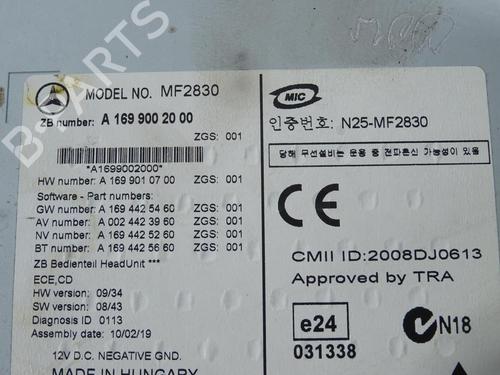 Radio MERCEDES-BENZ B-CLASS Sports Tourer (W245) B 180 CDI (245.207) | BP30097243E6