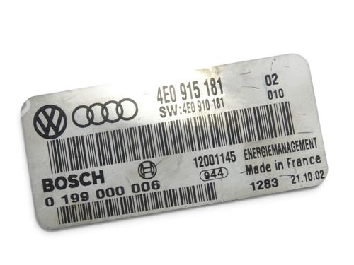 Used Electronic module Electronic module AUDI A8 D3 (4E2, 4E8) 4.2 quattro (335 hp) 40530179 40530179