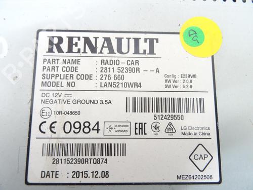 Radio RENAULT CLIO IV Grandtour (KH_) 1.5 dCi 90 (KHN3, KHN4) | BP20052450E6 