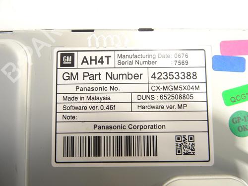 Display monitor OPEL ASTRA J GTC 2.0 OPC Turbo (08) | BP29543270C48 