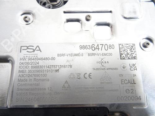 Antenna/Base CITROËN C4 III (BA_, BB_, BC_) 1.2 Hybrid 136 (BAHPYJ) | BP29481274C140 