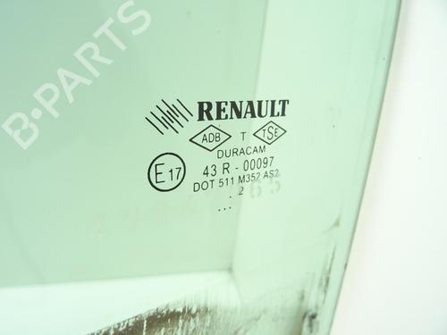 Front left door window RENAULT CLIO III (BR0/1, CR0/1) 1.2 16V Hi-Flex (BR1U, CR1U) | BP29012456C18 