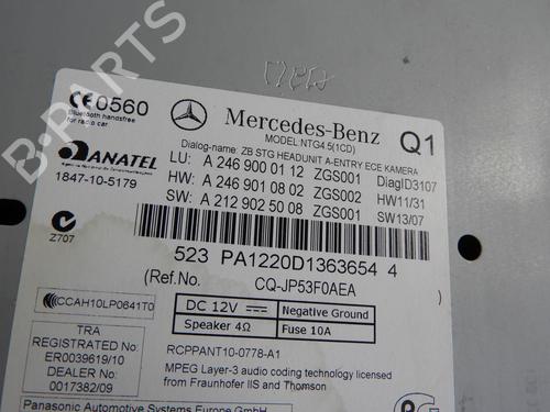 Radio MERCEDES-BENZ CLA Coupe (C117) CLA 220 CDI / d (117.303) | BP20054927E6 