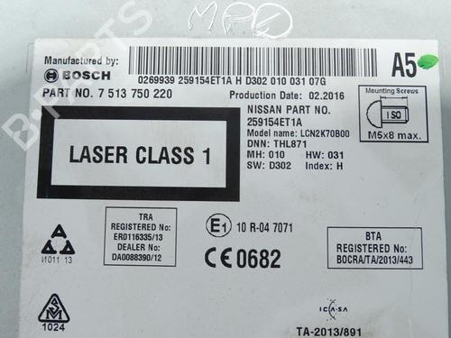 Radio NISSAN QASHQAI II (J11, J11_) 1.5 dCi | BP30176618E6 