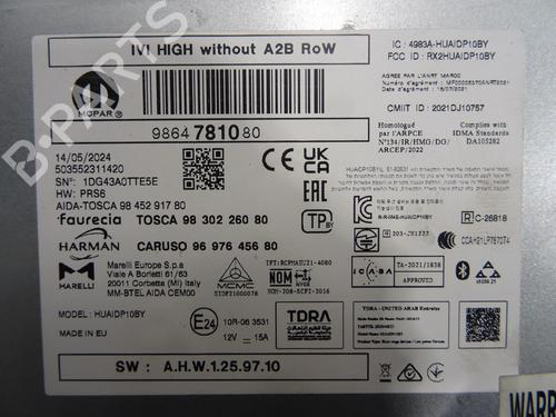 Radio CITROËN C4 III (BA_, BB_, BC_) 1.2 Hybrid 136 (BAHPYJ) | BP29477535E6 
