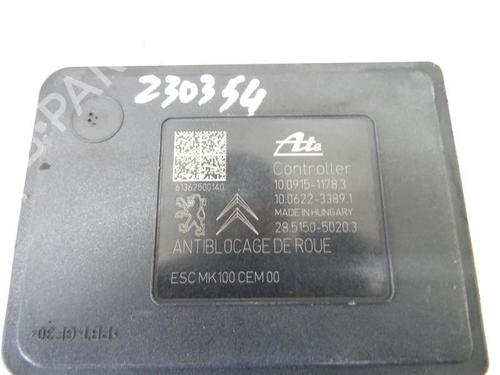 Used ABS pump ABS pump PEUGEOT 208 I (CA_, CC_) 1.6 HDi (92 hp) 20176820 20176820